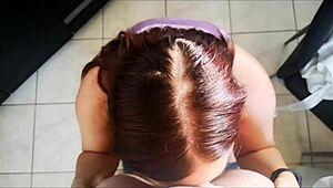 i got my big-ass german student roommate drilled in kitchen