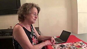 italian slutty old aunt nailed hard by young stud
