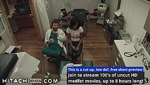 Freshman Tori Sanchez gets Hitachi orgasms from Doctor Tampa during college physical