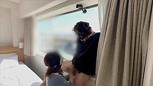 can you see us fucking through the glass? milf hentai blowjob