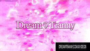 dream tranny - tgirls tasting man meat compilation with brazilian latina peruvian shemale blowjob.