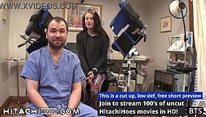 Human guinea pig Lainey moans with Hitachi wand orgasms in Florida lab