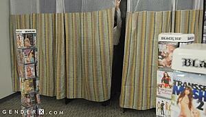 GenderX - Natalie Mars Drilled Hard in Gloryhole Stall