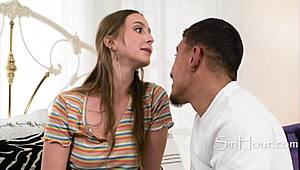 Moaning teen begs for quiet fuck