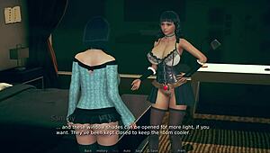 Curvy Character Explores 3D Anime World In Polyturnon 4