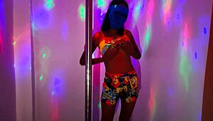 Stepmom dances seductively on pole for stepson