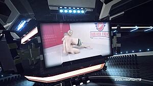 Busty London Rose in Nude Wrestling, Screwed Hard by Cody Carter on Mats