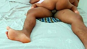 Beautiful young Indian bhabhi rides teen husband in early morning pussy sex to orgasm