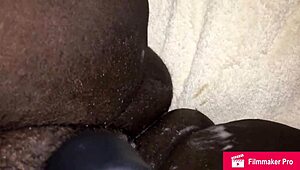 Princess Shayy Teases with Creamy Pussy Moaning as Sexy Black Teen. Toys Drive Her Wild!
