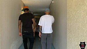 Brunette pornstar mini stallion fucks pussy