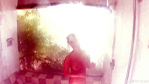 Asa Akira showers nude, masturbating her pussy for you