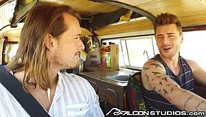 Friends Pick Up Twink for Wild Spit Roast - FalconStudios