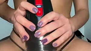 My Friend Prostitute Masturbates Me with Toy in POV