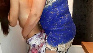 Strapon banging her hot until husband catches us