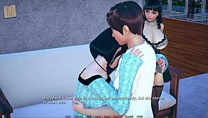 Curvy Character Explores 3D Anime World In Polyturnon 4