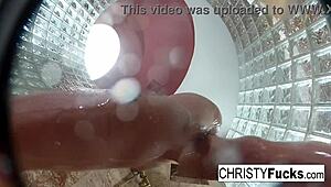 hot shower fun with christy dahlia and ivan