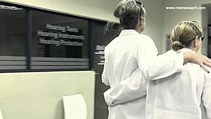 Dominatrix Mistress April Takes Control as the Urologist in Latex Seduction