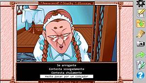 Immoral Study retro visual novel with Shirakawa Reiko in full gameplay