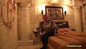 Watch this cute teen gymnast stretch her big ass