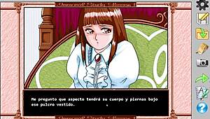 Immoral Study retro visual novel with Shirakawa Reiko in full gameplay