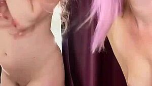 i watch two russian blondes tease in heels and dirty talk for money