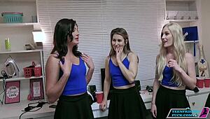 I joined Jessica, Paige, and Emma's orgy