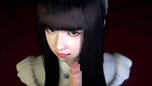 cute maid interacts with character in hentai 3d animation