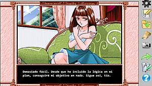 Immoral Study retro visual novel with Shirakawa Reiko in full gameplay