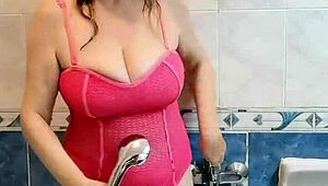 HUGE NATURAL TITS BOUNCING IN BODY STOCKINGS AND NAKED BY HOT MILF MARIAOLD