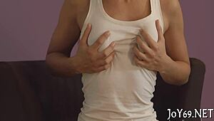 Elegant Teen Fingers Tight Pussy