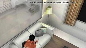 strapon action with ebony baddies