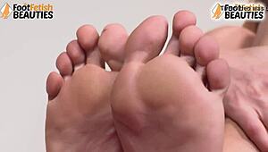 Barefoot Babe Teases with Feet Right Under Your Nose for Kinky Fun