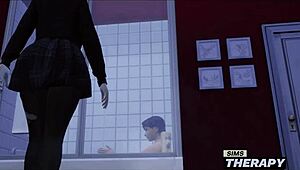 gothic babysitter fucks big brother in sims therapy.