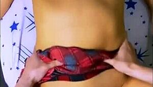 Neighborhood Friend Seduces Shy College Boy, Watched By Security Cameras!