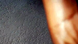 Ebony amateur rides big cock in doggystyle and bent over positions