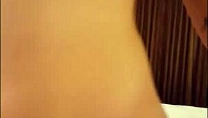 Blonde teen with big tits teases in sexy outfit