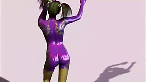 Esclava anime de tetas grandes en bragas ofrece sexo virtual BDSM