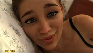 Petite teen with big ass takes on horny cougar in anal action