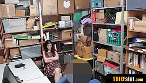 Skinny Anastasia Rose Punished By Mall Cop