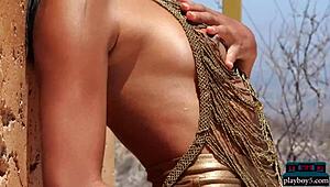 petite latina katherinne sofia from costa rica strips naked for playboy, showing everything