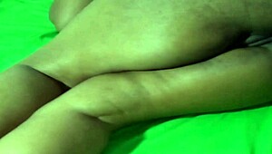 Indian boudi enjoys close-up pussy sex at night