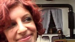 Afternoon Sex Turns Wild for Amateur Italian Couple with Redhead Milf.