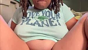 Milf Plays With Natural Tits And Squirting Pussy