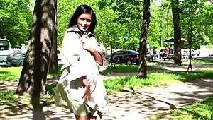 perfect european cuties are posing nude in public for a young compilation