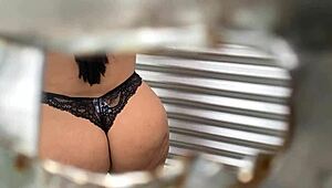 I Can't Stop Watching Hot Chicas Through the Dressing Room Hole!