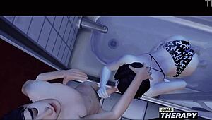 gothic babysitter fucks big brother in sims therapy.