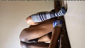 Sexy Black Girlfriend Enjoys Wet Shaved Pussy Play With Friend