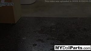 Tattooed hottie Kayla Jane poses seductively in pantyhose lingerie