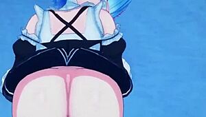 Innocent Rem Plays Naughty Maid in Re Zero