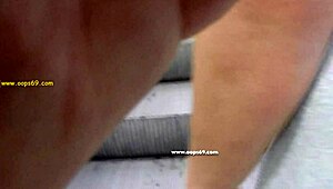 Brazilian milf in mini dress seduces with upskirt on train